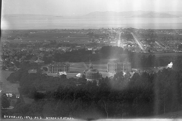 Aerial photograph of UC Berkeley, 1892