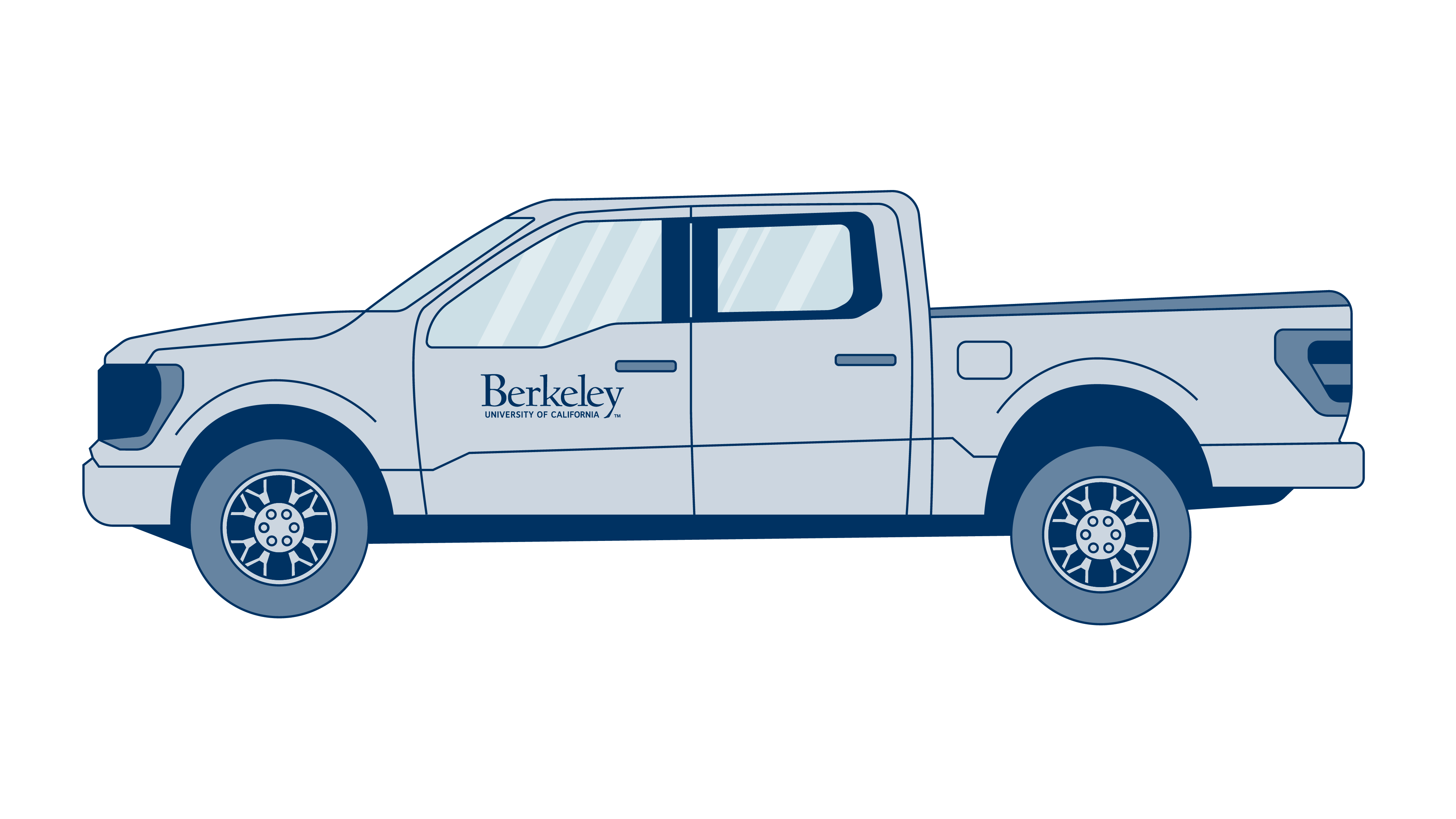 Diagram of logo placement on a Ford F-150